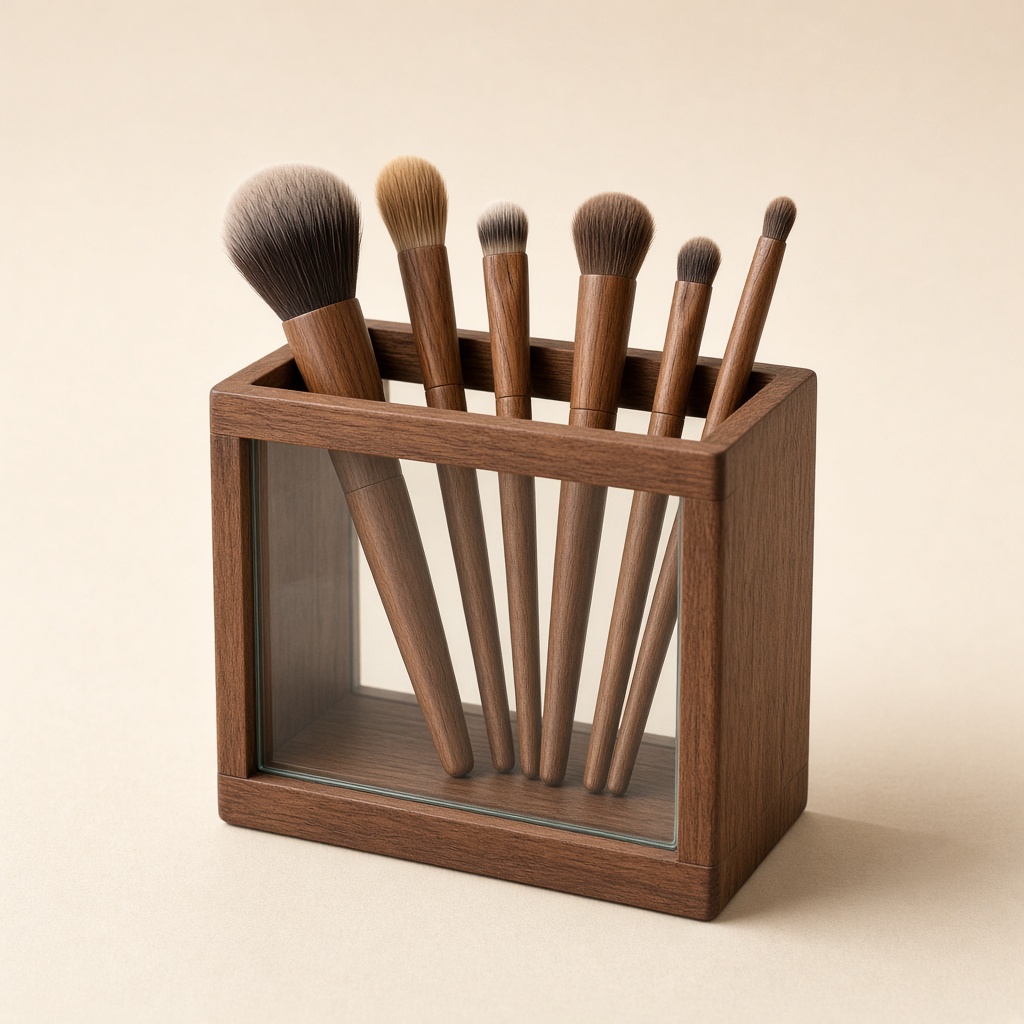 Gwyneth Glass Brush Organizer