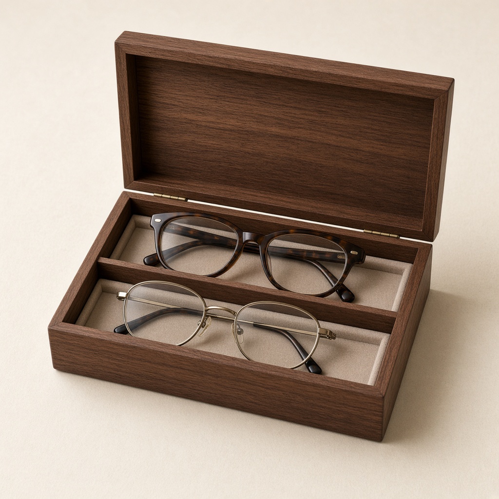 Kit Walnut Glasses Organizer